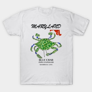 Maryland Blue Crab, Shamrock Love T-Shirt